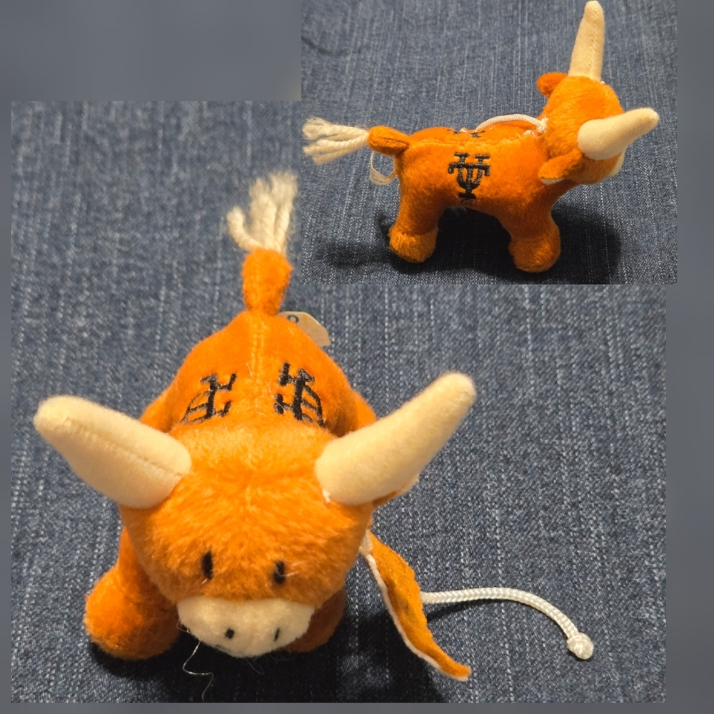 Stuffed Mini Bevo UT Texas Longhorn Football BEVO Ornament Mobile